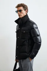 Goose Feather Male Coat Black