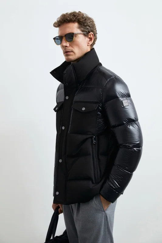 Goose Feather Male Coat Black