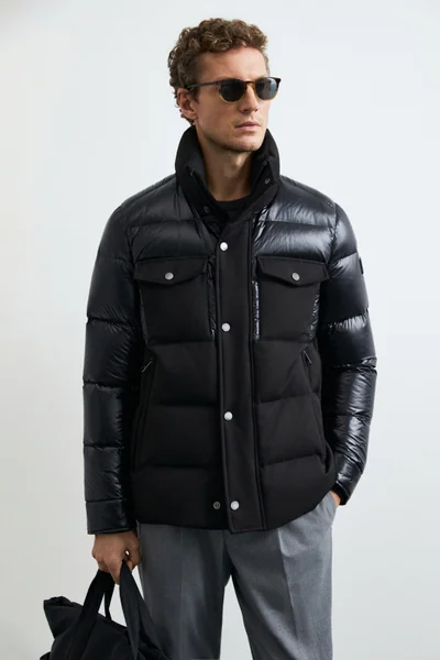 Goose Feather Male Coat Black