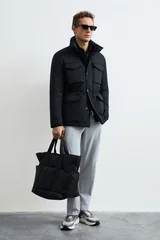 Goose Feather Male Coat Black