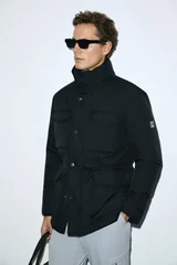 Goose Feather Male Coat Black