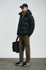 Goose Feather Male Coat Black