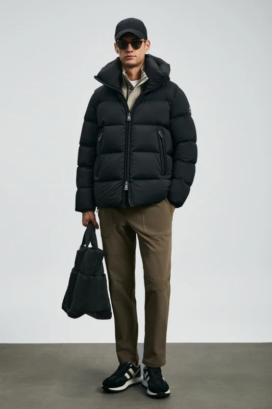 Goose Feather Male Coat Black