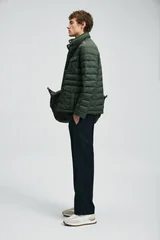 Goose Feather Male Coat Green