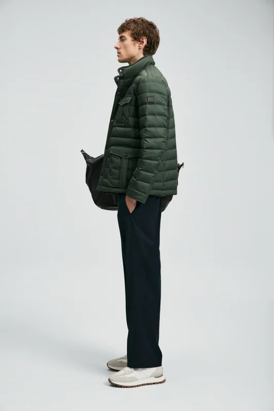 Goose Feather Male Coat Green