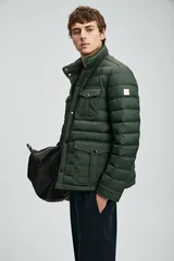 Goose Feather Male Coat Green