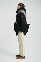 Goose Feather Male Coat Black