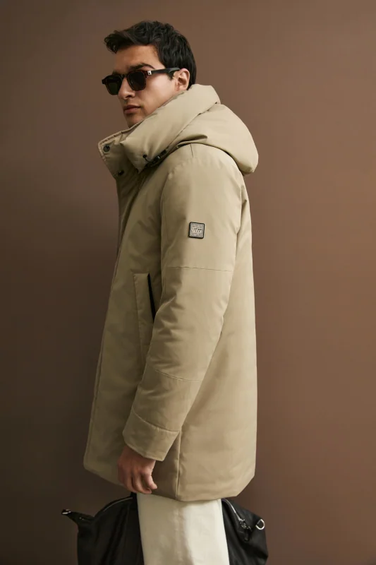 Goose Feather Male Coat Beıge