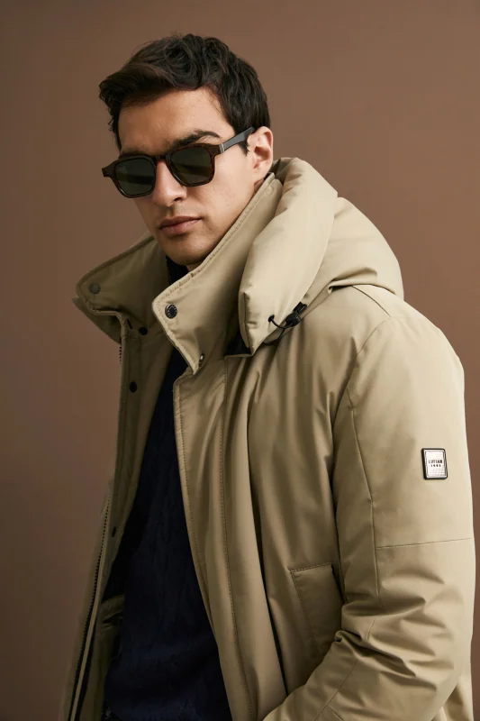 Goose Feather Male Coat Beıge
