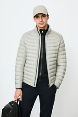 Andy Men's Goose Down Puffer Jacket Light Grey