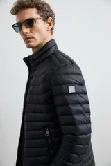 Goose Feather Male Coat Black