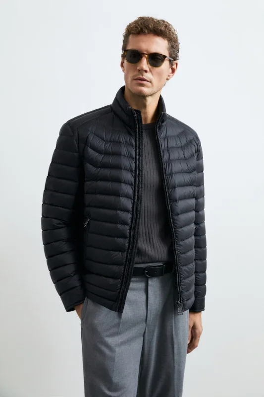 Goose Feather Male Coat Black
