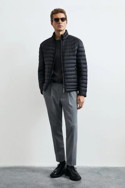Goose Feather Male Coat Black