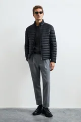 Goose Feather Male Coat Black