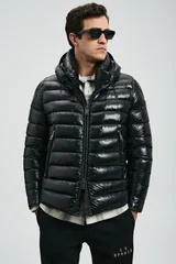 Goose Feather Male Coat Black
