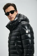 Goose Feather Male Coat Black