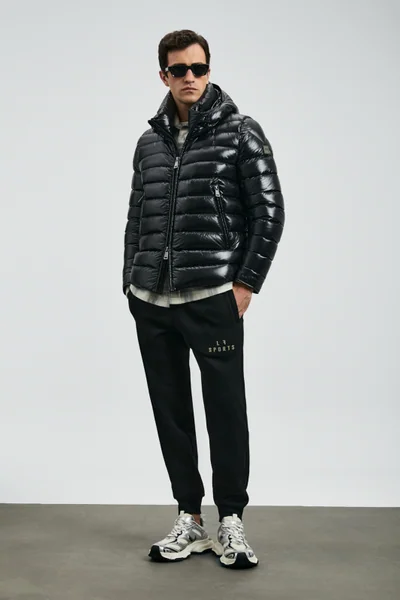 Goose Feather Male Coat Black