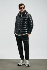 Goose Feather Male Coat Black