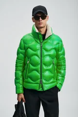 Goose Feather Male Coat Green