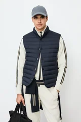 Soon Men's Down Puffer Tech Vest Navy Blue