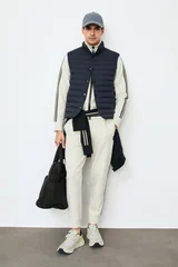 Soon Men's Down Puffer Tech Vest Navy Blue