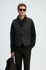 Soon Men's Down Puffer Tech Vest Black