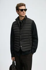 Soon Men's Down Puffer Tech Vest Black
