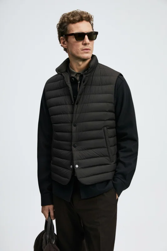 Soon Men's Down Puffer Tech Vest Black