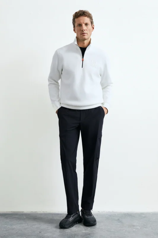 Chase Erkek Sweatshirt Kırık Beyaz