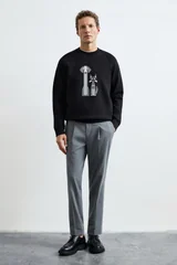 Alfred Erkek Sweatshirt Siyah