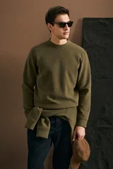 Logan Erkek Sweatshirt Kahverengi