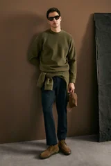 Logan Erkek Sweatshirt Kahverengi