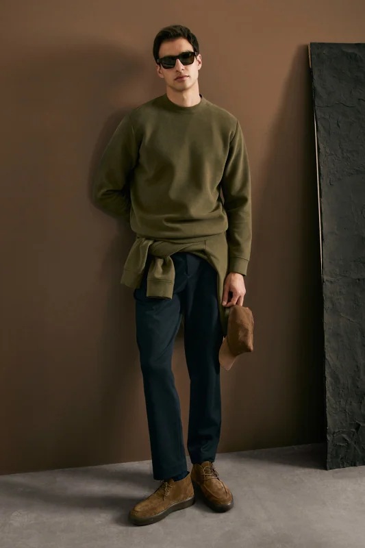 Logan Erkek Sweatshirt Kahverengi