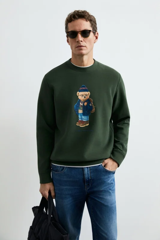 Mıles Erkek Sweatshirt Yeşil