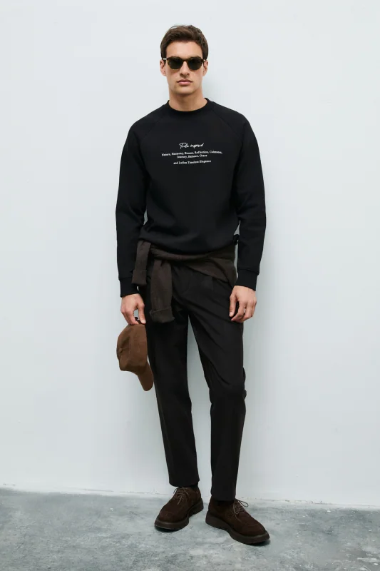 Cole Erkek Sweatshirt Siyah