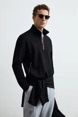 Wyatt Erkek Sweatshirt Siyah