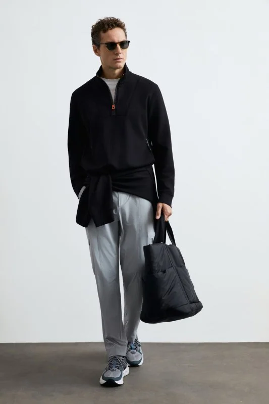 Wyatt Erkek Sweatshirt Siyah