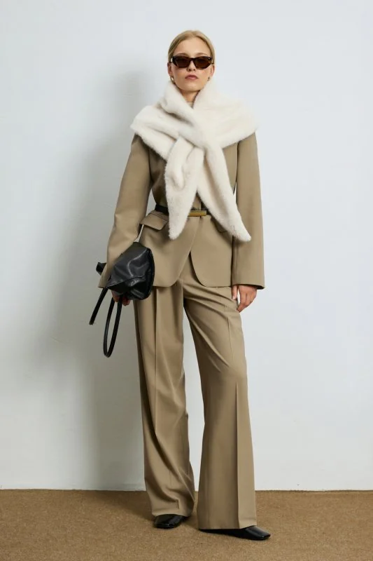Women's Jacket Regular Fıt Beıge