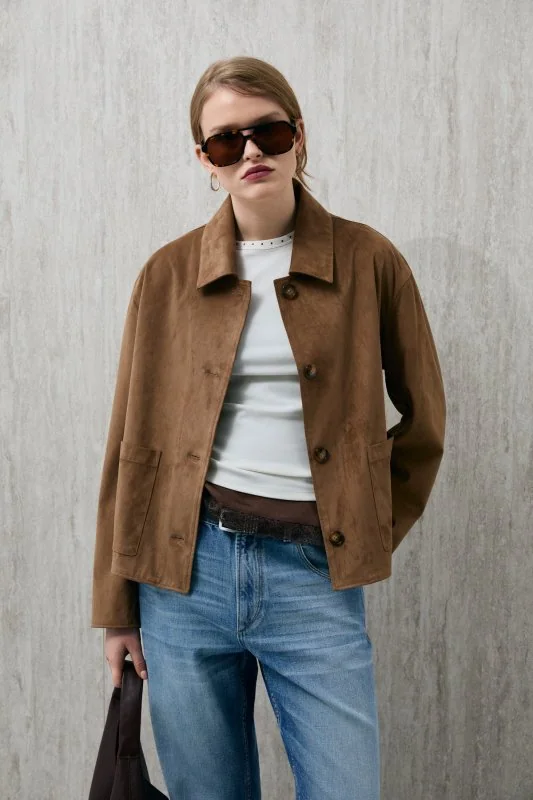 Women's Shırt Jacket Camel