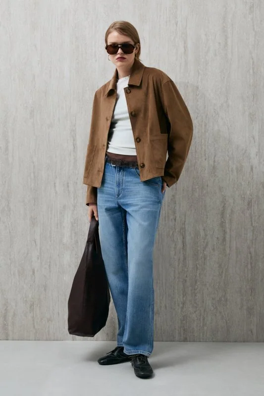 Women's Shırt Jacket Camel