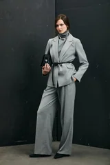 Lına Kadın Ceket Regular Fit Gri