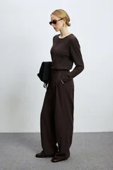 Lıa Women's Sweater Dark Brown