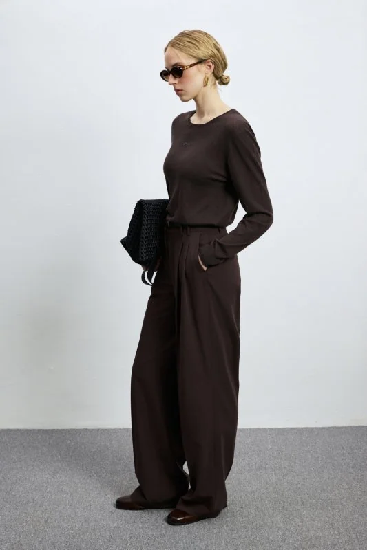 Lıa Women's Sweater Dark Brown