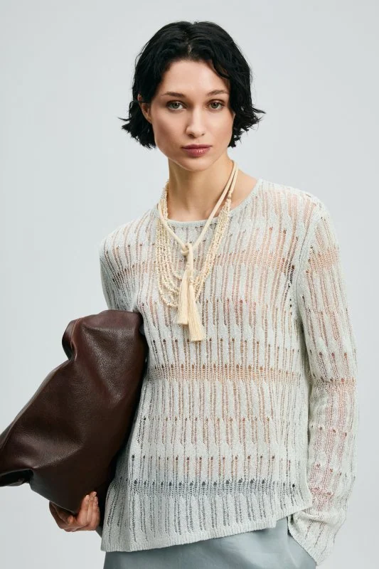 Lace Women's Sweater Cream