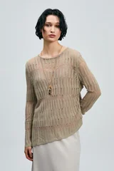 Lace Women's Sweater Mink