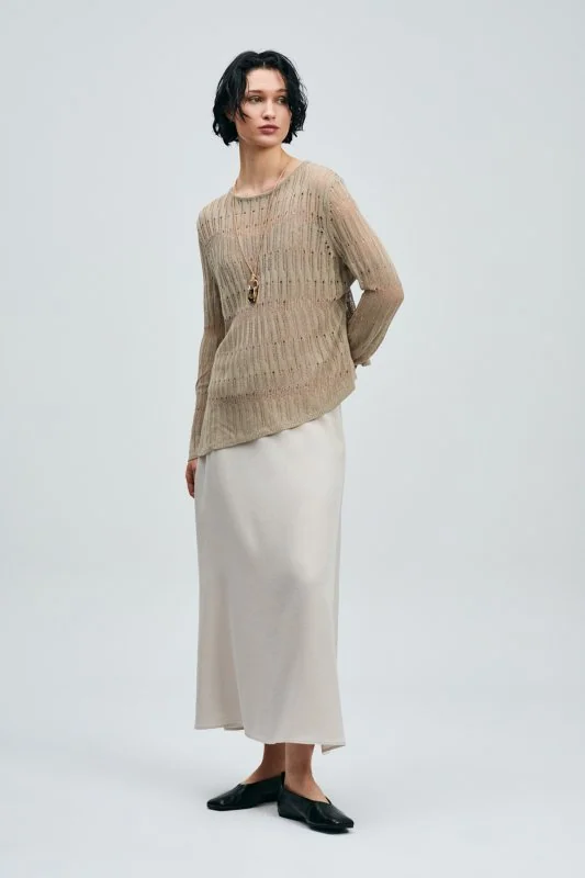 Lace Women's Sweater Mink