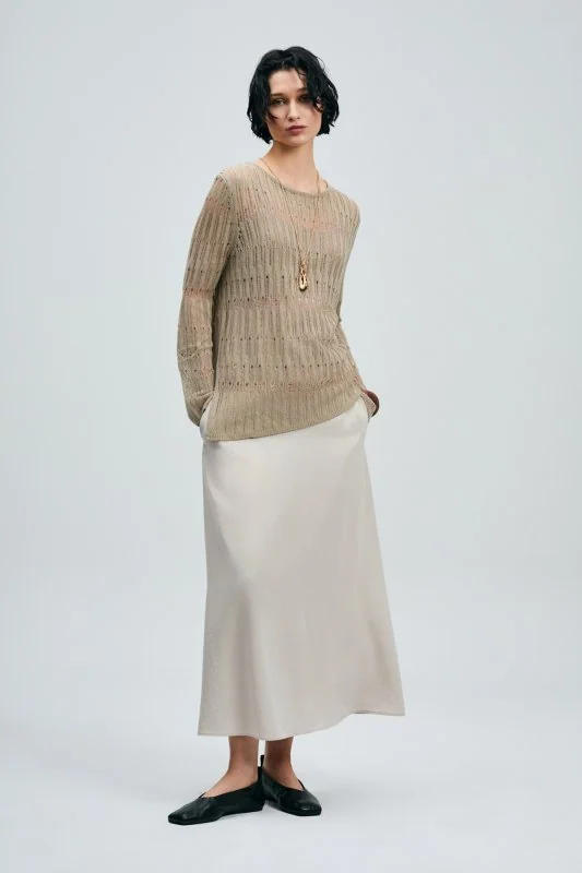 Lace Women's Sweater Mink