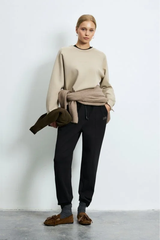 Woman Knitting Sweatsh Beıge