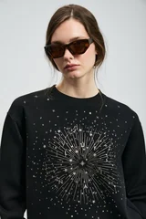 Star Women's Knitted Sweatshirt Black