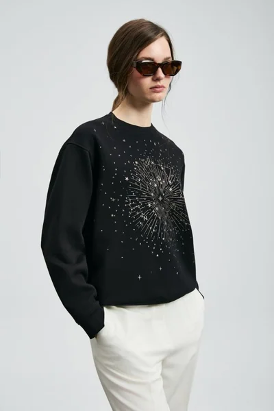 Star Women's Knitted Sweatshirt Black